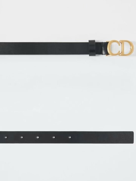 Christian Dior Saddle Belt Black Ultrasoft Calfskin 20 MM Size 90 main image 5